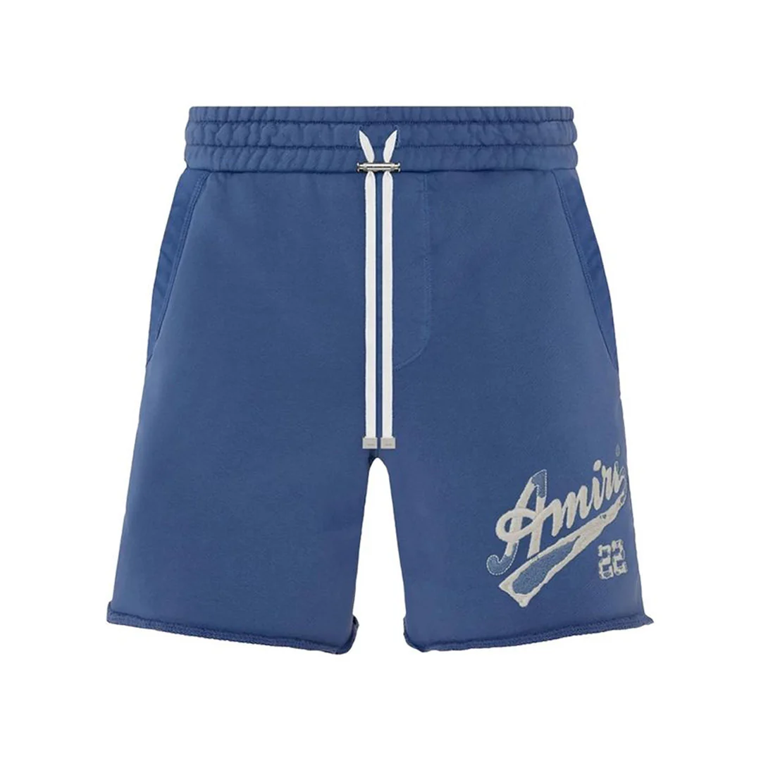 Amiri 22 Embroidered Shorts Blue