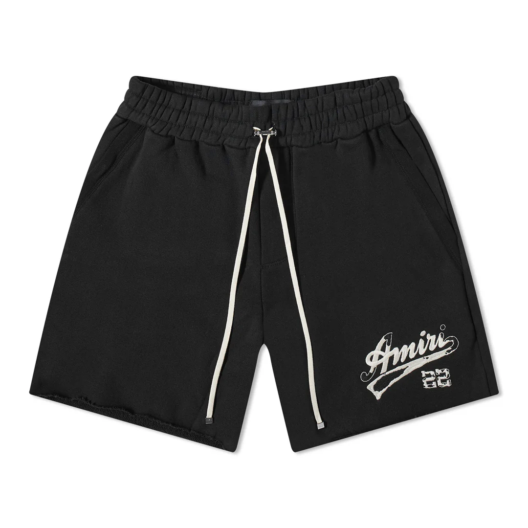 Amiri 22 Embroidered Shorts Black