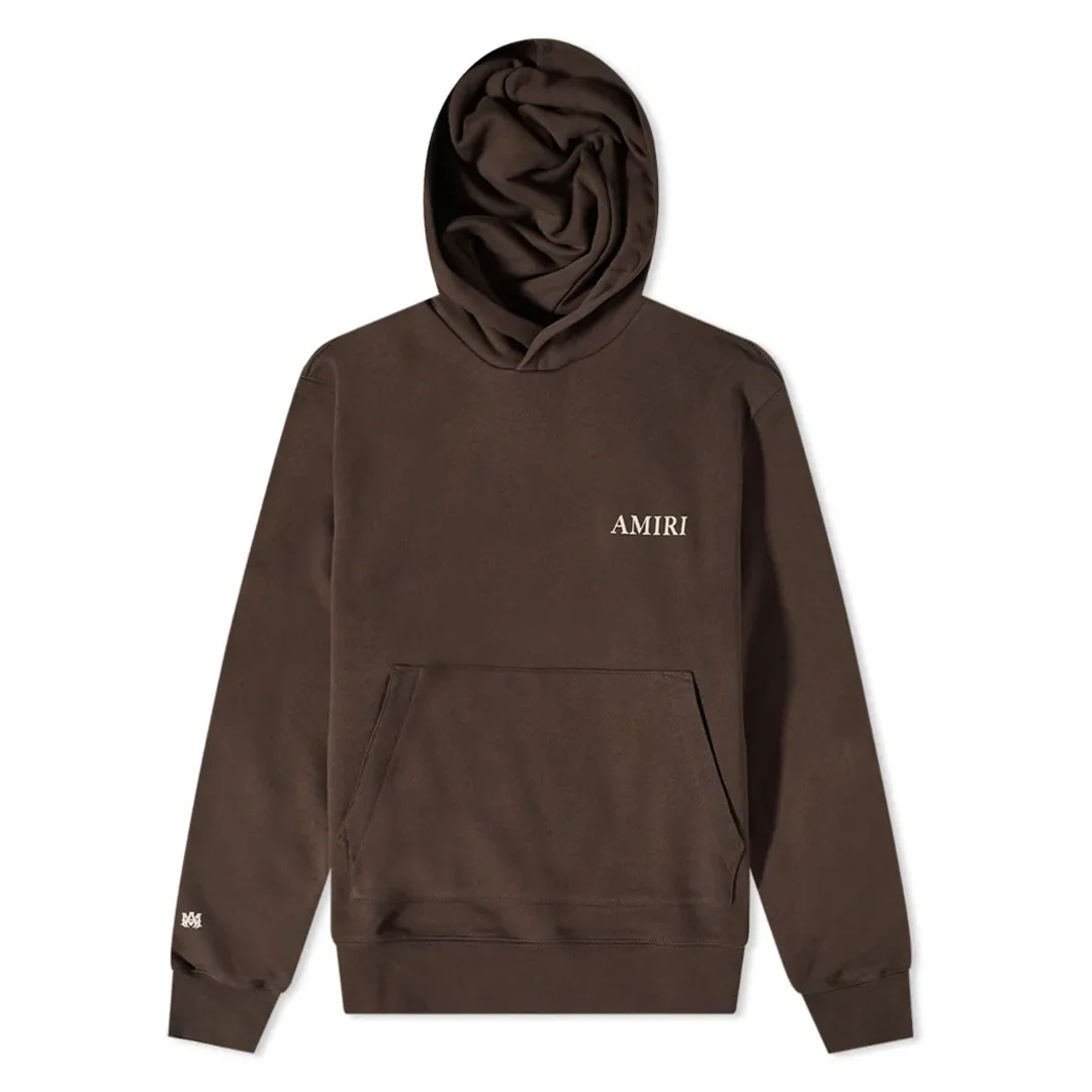 Amiri Puff Logo Hoodie Brown