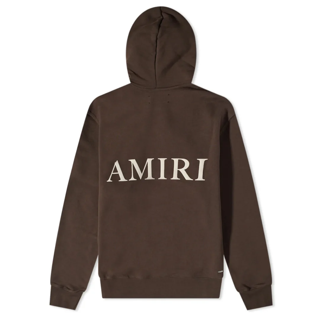 Amiri Puff Logo Hoodie Brown - Image 2