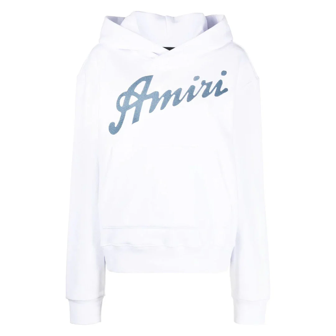Amiri California Hawaiian Hoodie White