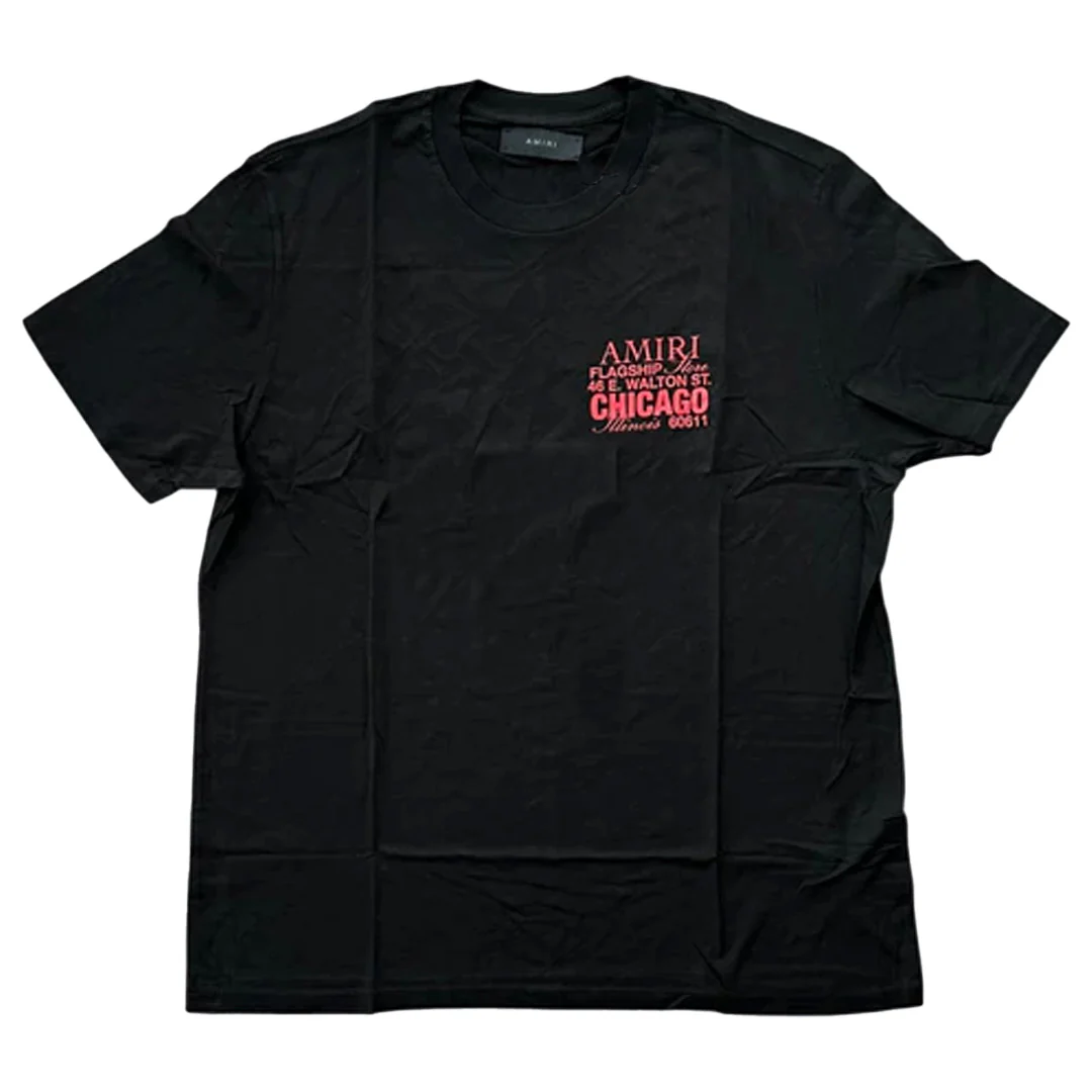Amiri Chicago Exclusive Bones T-Shirt Black Red - Image 2