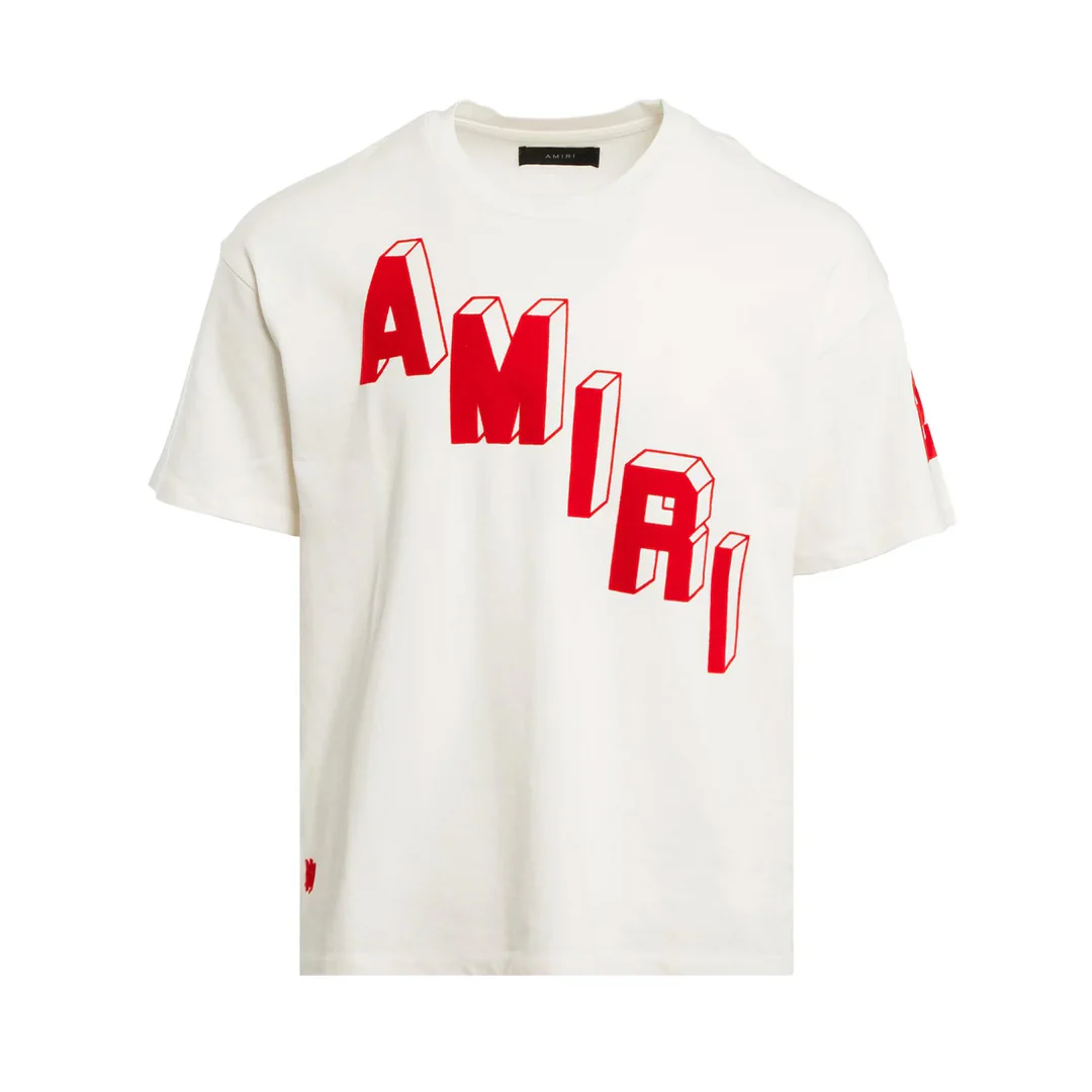 Amiri Flocked Hockey Skater T-Shirt White