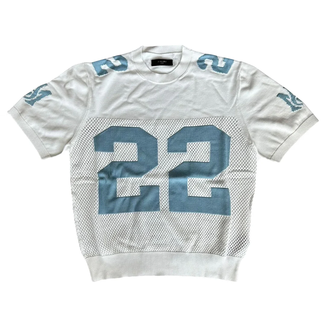 Amiri Knit Jersey White Blue
