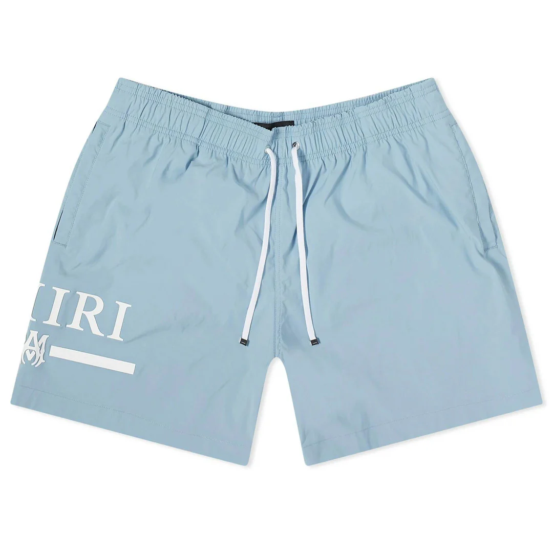 Amiri MA Bar Swim Shorts Sky Blue