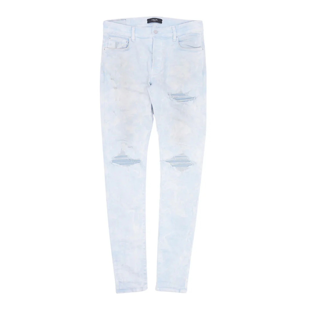 Amiri MX1 Mineral Wash Baby Blue Jeans