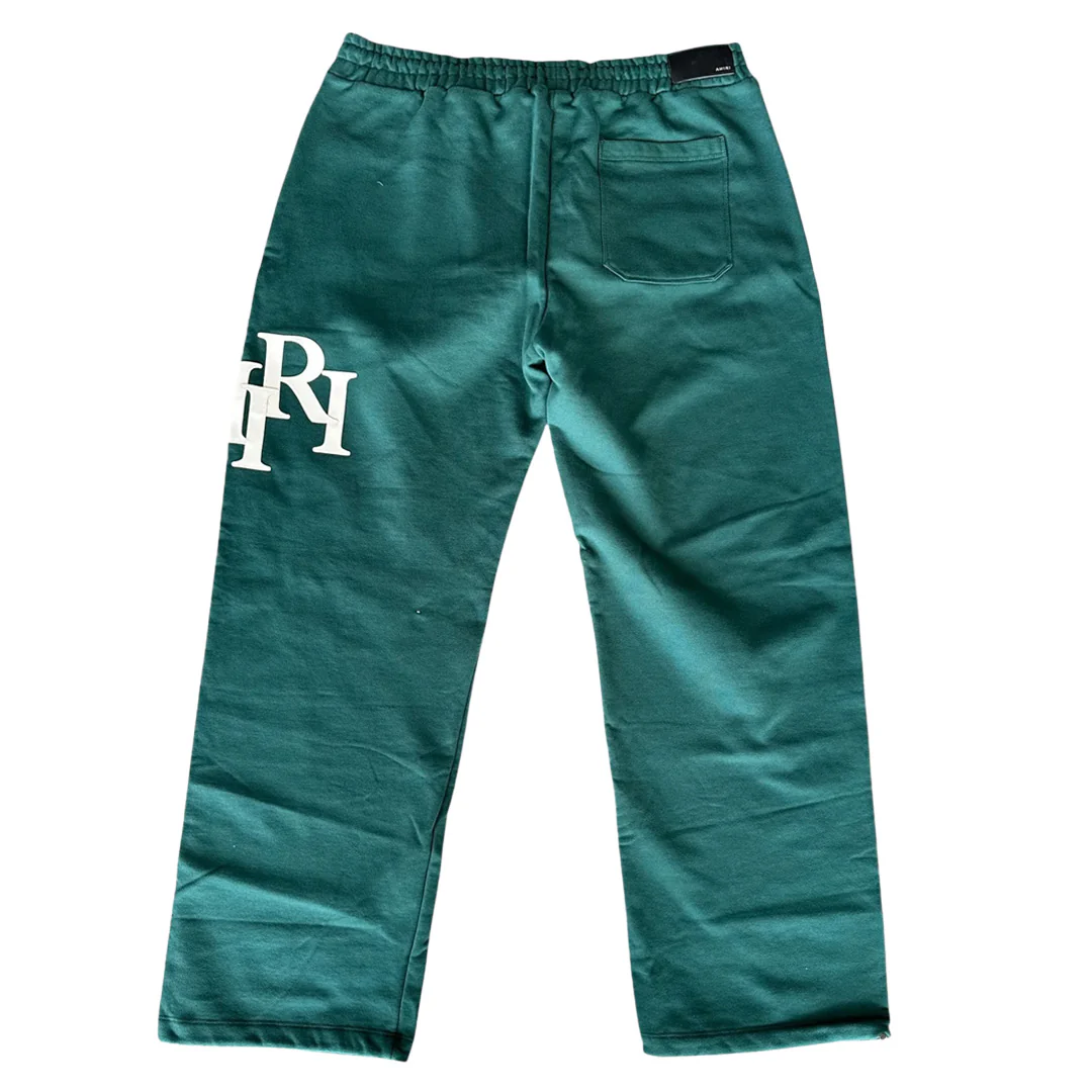 Amiri Staggered Sweatpants Forest Green - Image 2