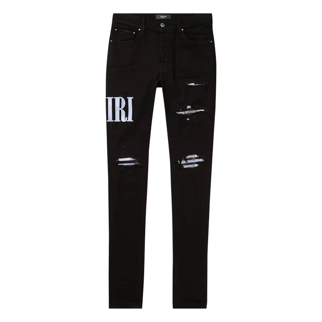 Amiri Tie Dye Core Jeans Black