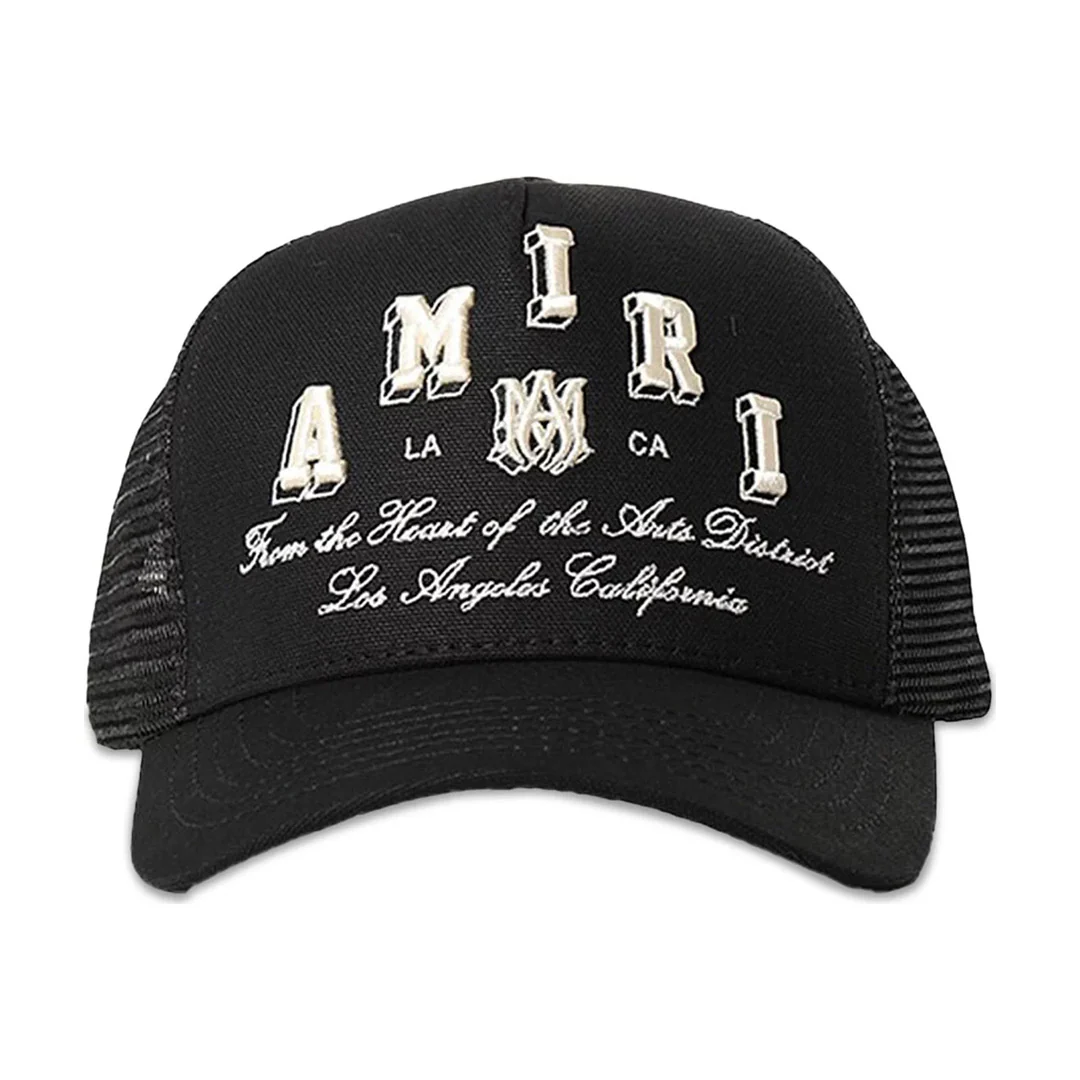 Amiri Varsity Trucker Hat Black