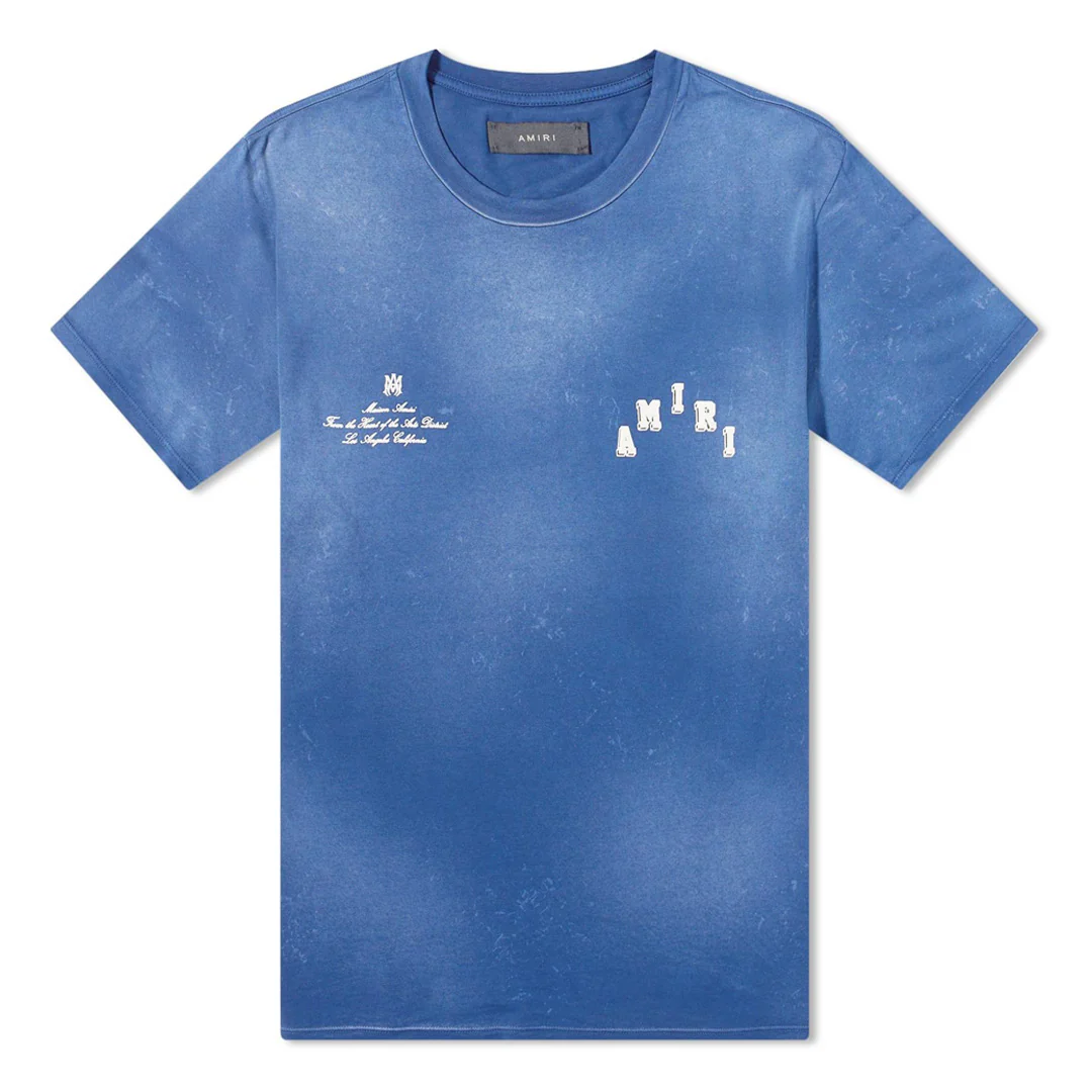 Amiri Vintage Collegiate T-Shirt Blue
