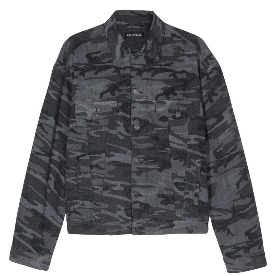 Balenciaga Camouflage Jacket Black