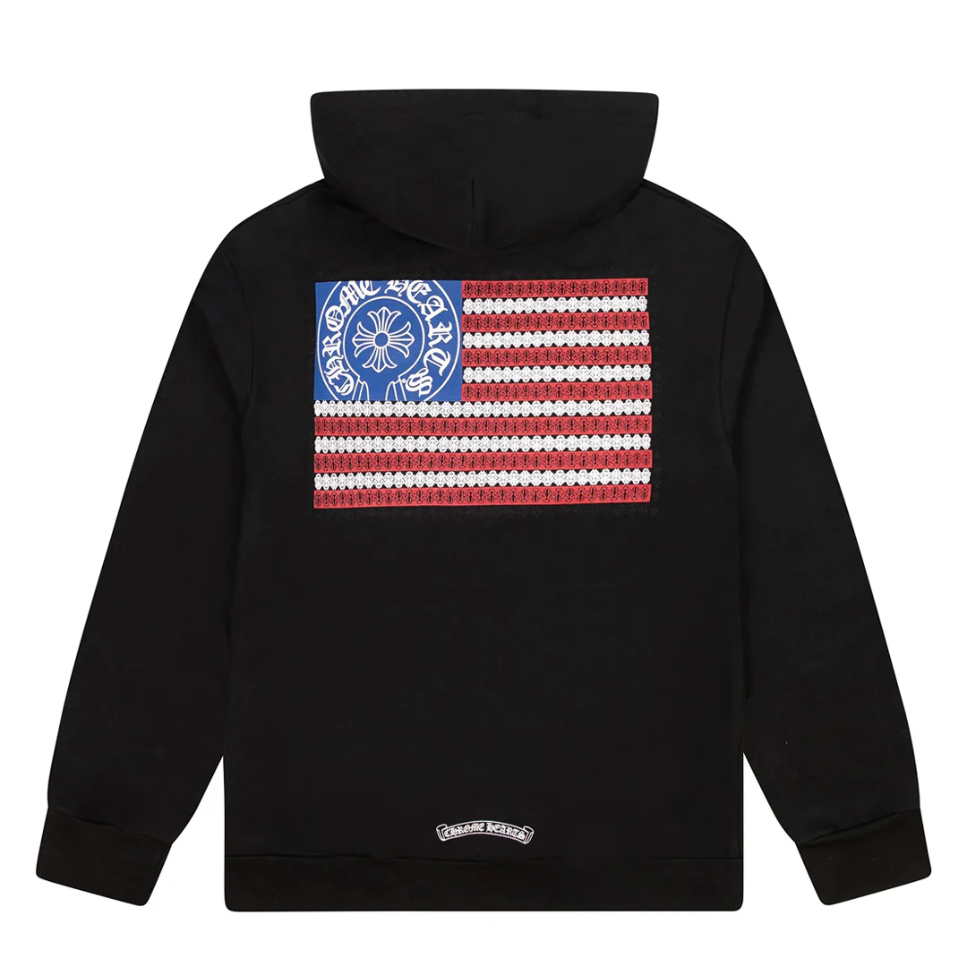 Chrome Hearts American Flag Dagger Hoodie Black