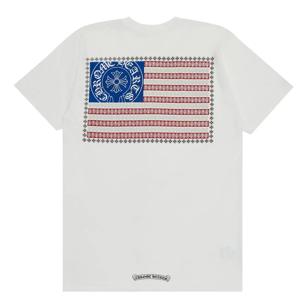 Chrome Hearts American Flag T-Shirt White - Image 2