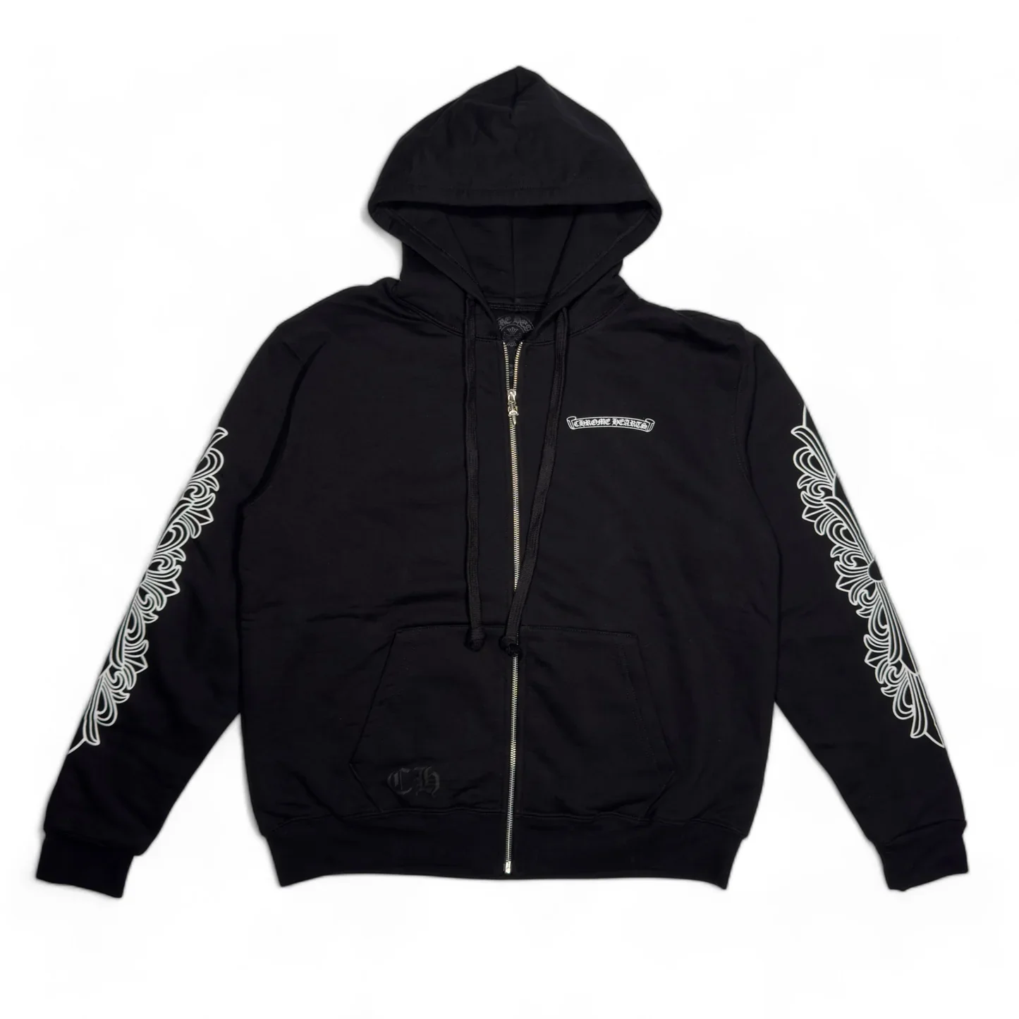 Chrome Hearts Aspen Exclusive Floral Zip Up Hoodie - Image 2