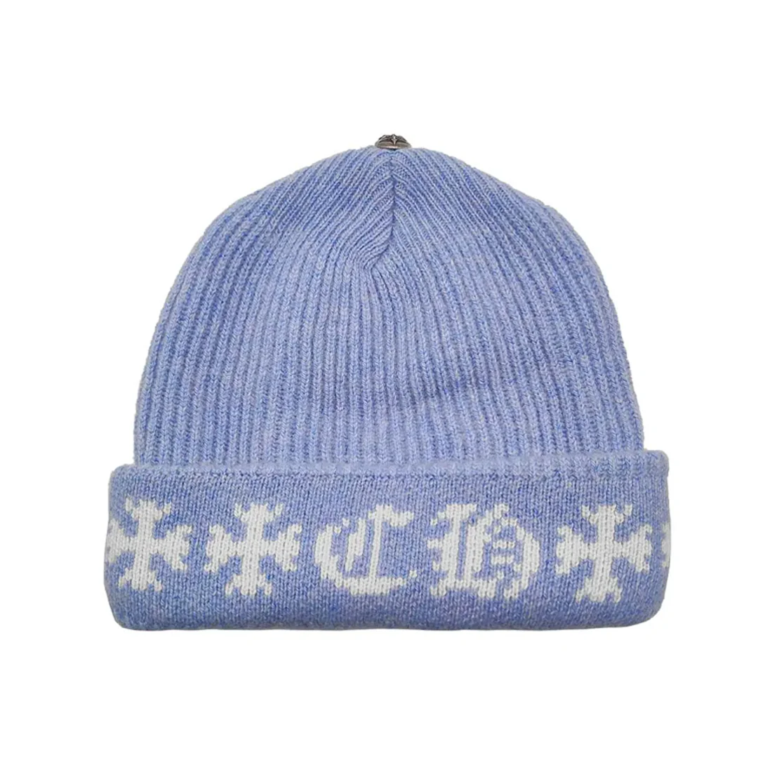 Chrome Hearts Big Daddy Aspen Exclusive Beanie Blue - Image 2
