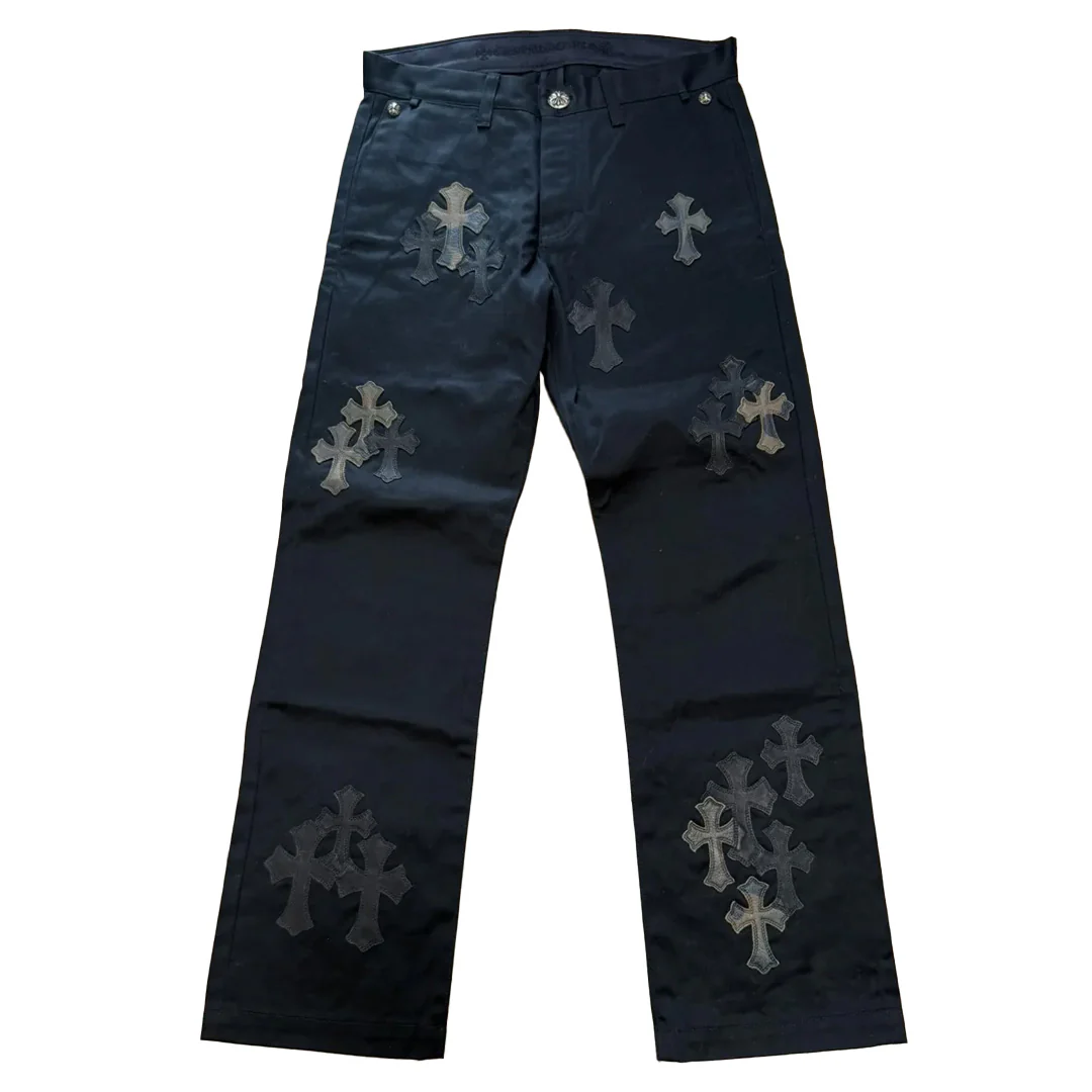 Chrome Hearts Black Camo Patch Chino Pants