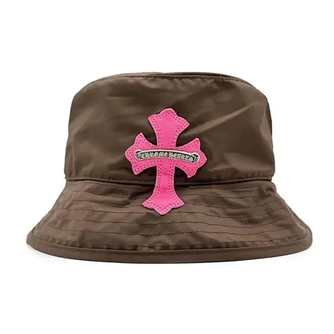 Chrome Hearts Brown Pink Patch Bucket Hat