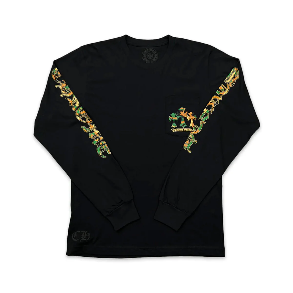 Chrome Hearts Camo Horseshoe Logo Long Sleeve T-Shirt