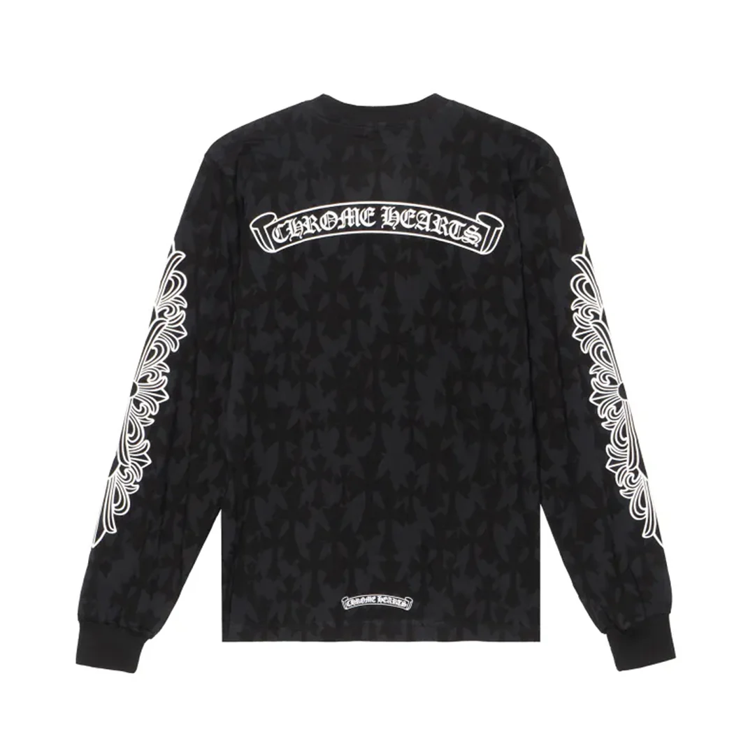 Chrome Hearts Cemetery Cross All Over Long Sleeve T-Shirt - Image 2