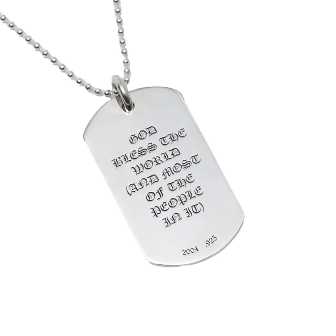 Chrome Hearts Cemetery Dog Tag (With Chain) - Image 2