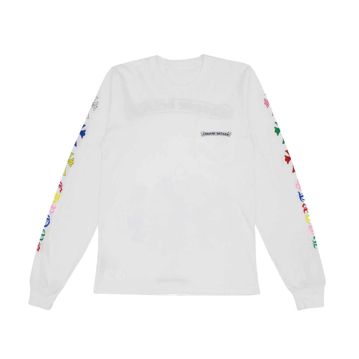 Chrome Hearts Cemetery Multicolor Scroll Logo Long Sleeve T-Shirt - Image 2