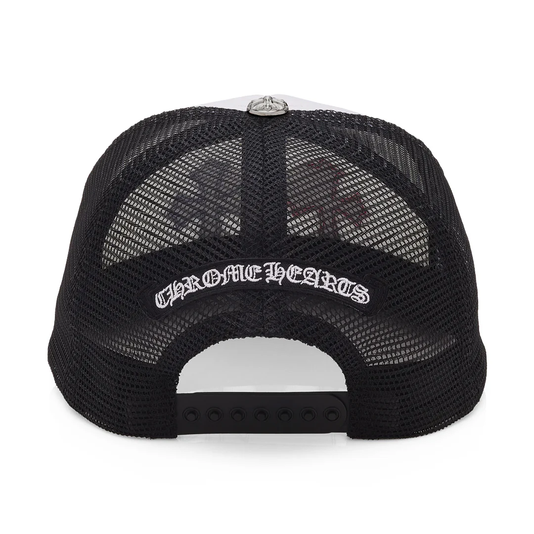 Chrome Hearts Cemetery Triple Cross Trucker Hat Red White Blue - Image 3