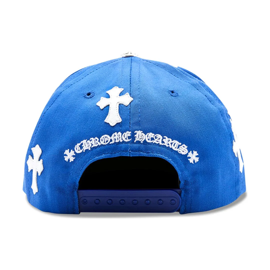 Chrome Hearts CH Cross Patch Trucker Hat Blue - Image 2