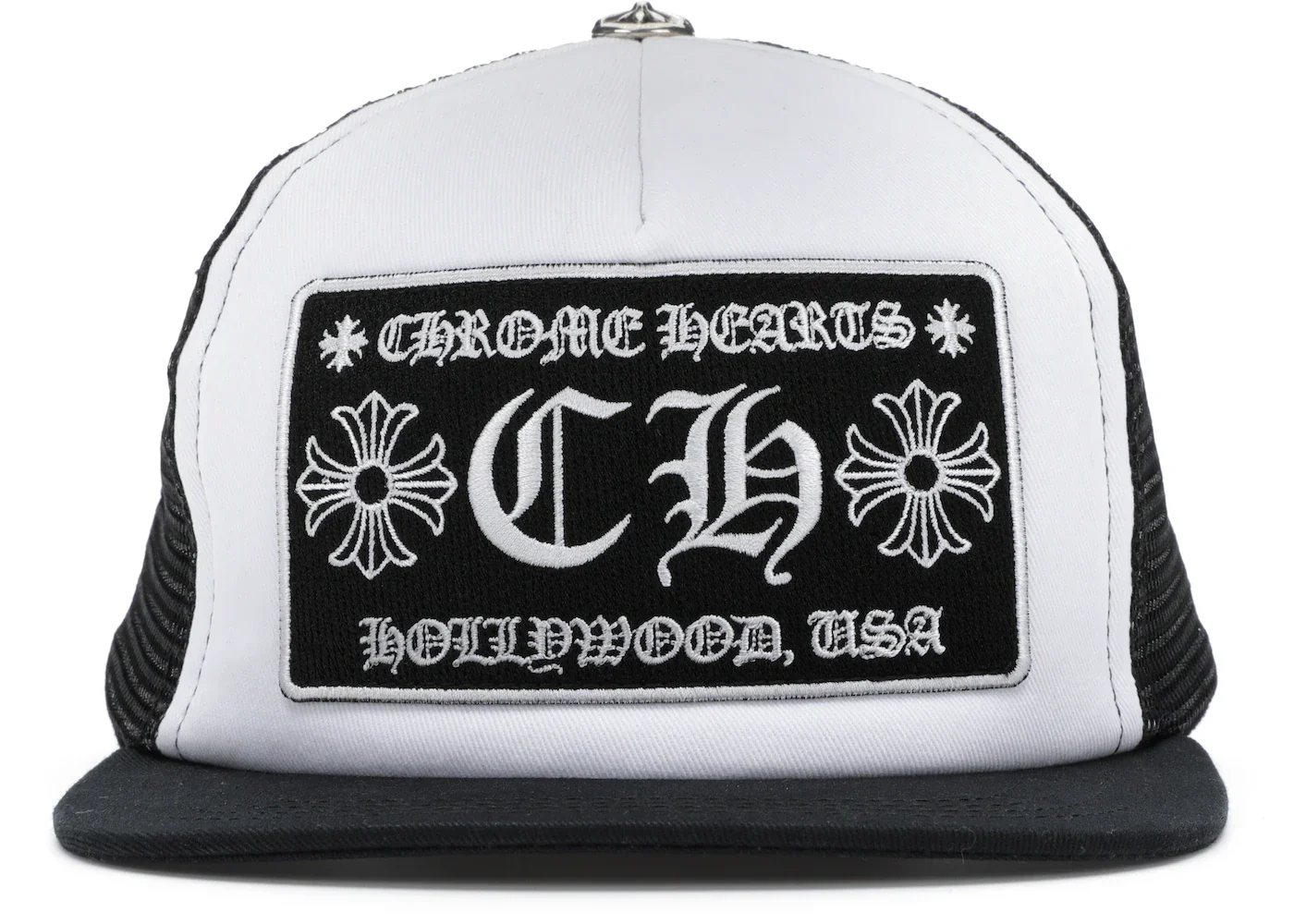 Chrome Hearts CH Hollywood Trucker Hat Black/White (Womens)