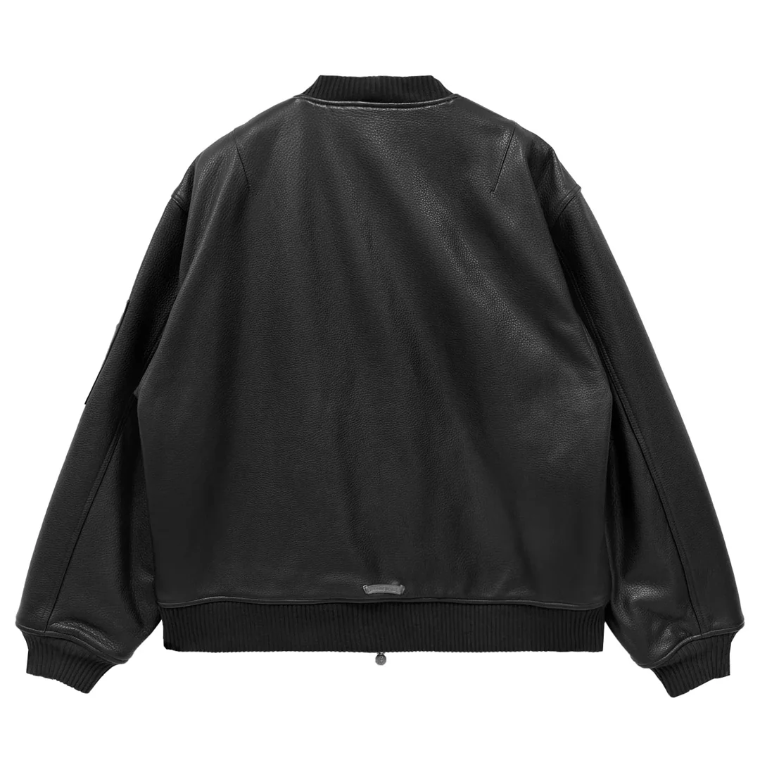 Chrome Hearts CH Leather Varsity Jacket "On Target" - Image 2