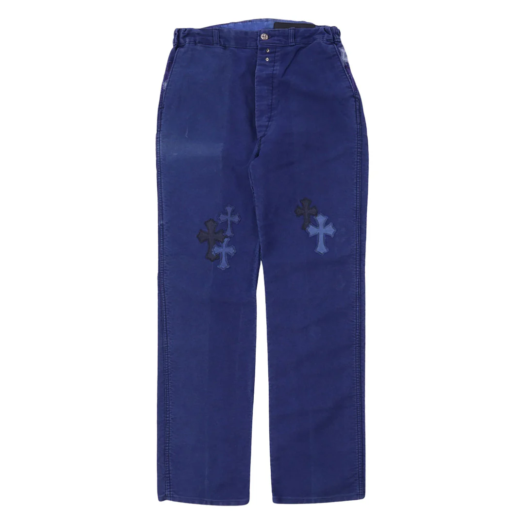 Chrome Hearts Cross Patch French Bleu de Travail Work Pants