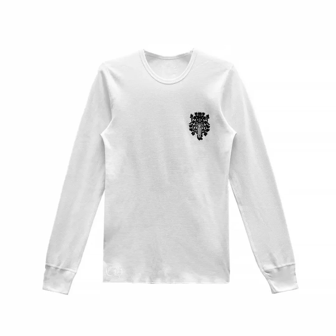Chrome Hearts Dagger Logo Thermal Long Sleeve T-Shirt White - Image 2