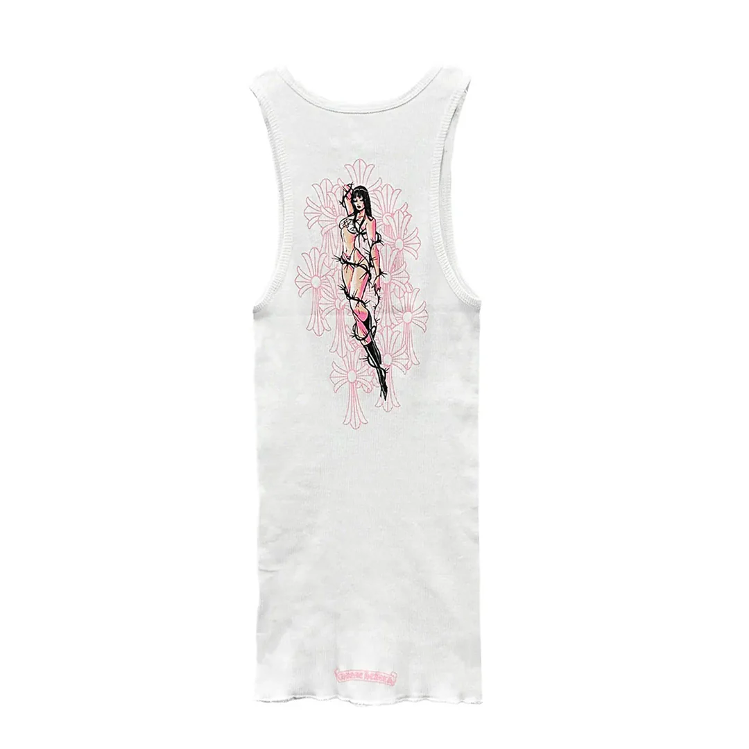 Chrome Hearts Deadly Doll Tank Top White - Image 2