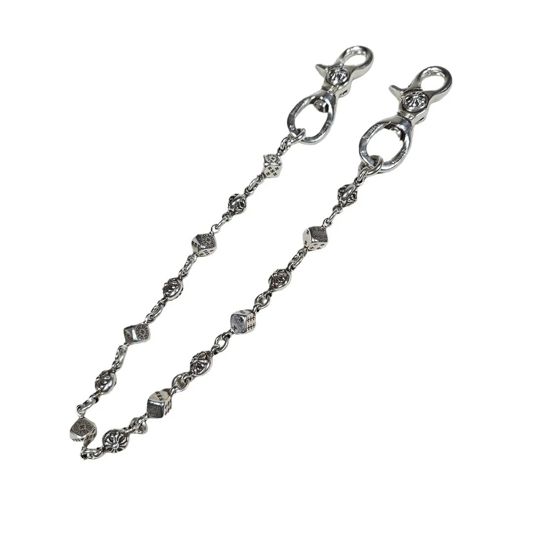 Chrome Hearts Double Clasp Dice Wallet Chain (19 Inch)