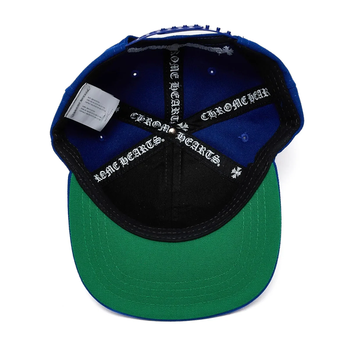Chrome Hearts Embroidered CH Logo Baseball Hat Royal Blue - Image 3