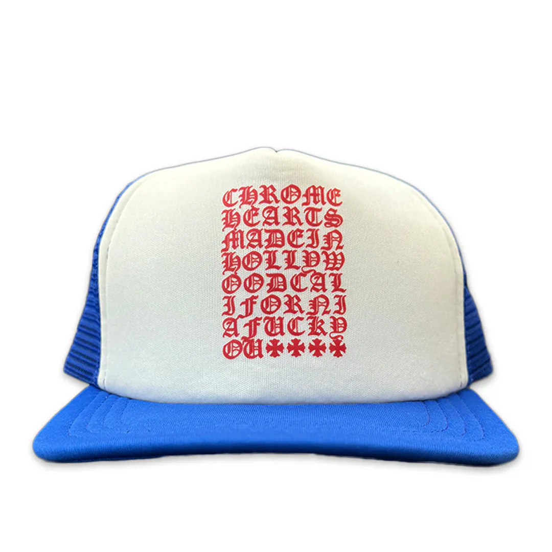 Chrome Hearts Eye Chart Trucker Blue