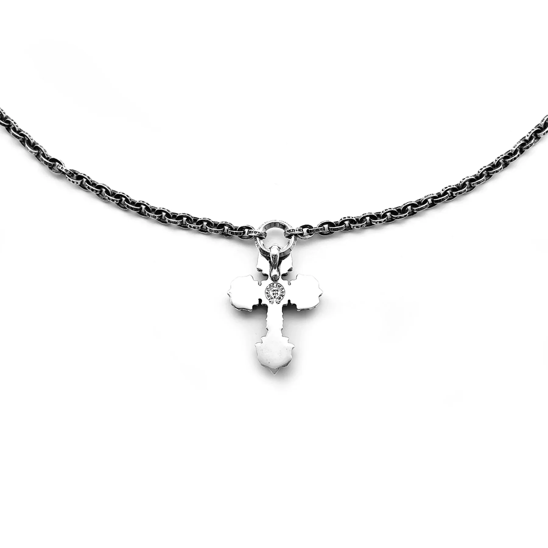 Chrome Hearts Filigree Cross Pendant With Paper Chain - Image 3