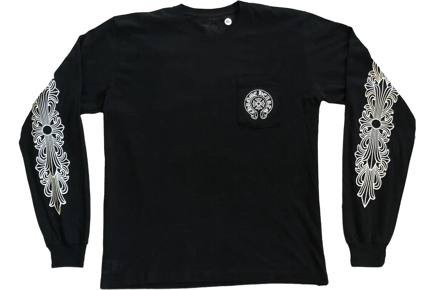 Chrome Hearts Floral Horseshoe Long Sleeve T-Shirt Black - Image 2