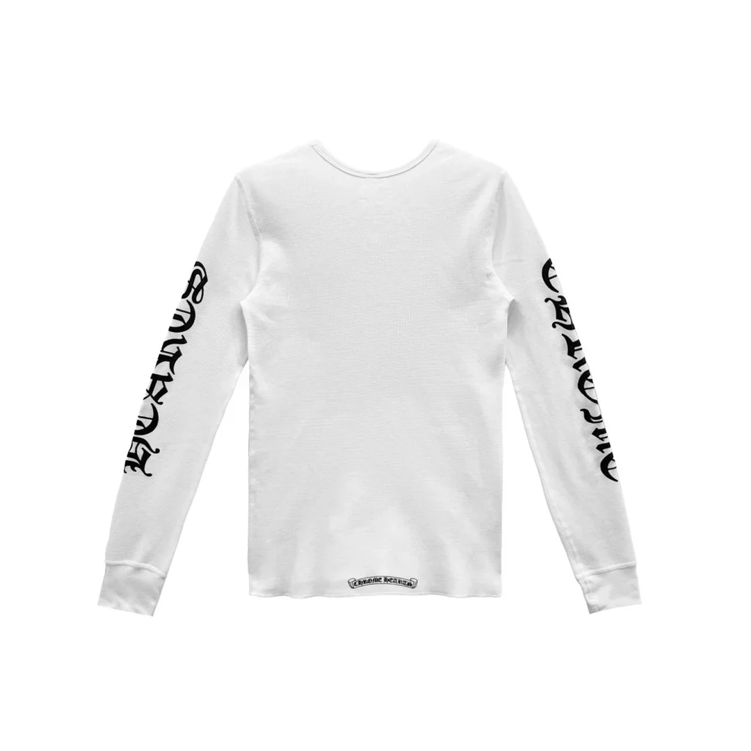 Chrome Hearts Scroll Logo Thermal Long Sleeve T-Shirt - Image 2