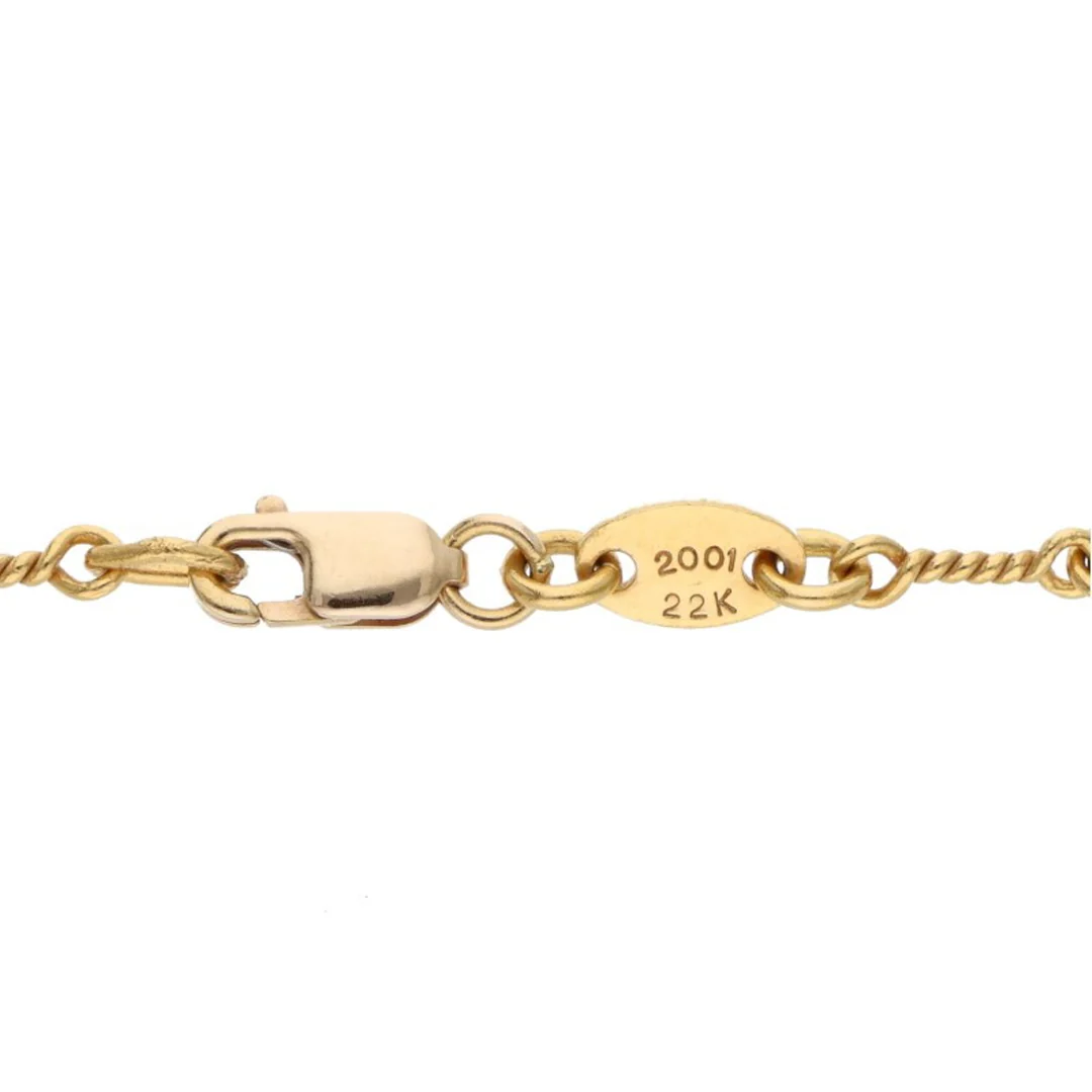 Chrome Hearts 22k Gold Twist Chain Necklace (18 Inch) - Image 2