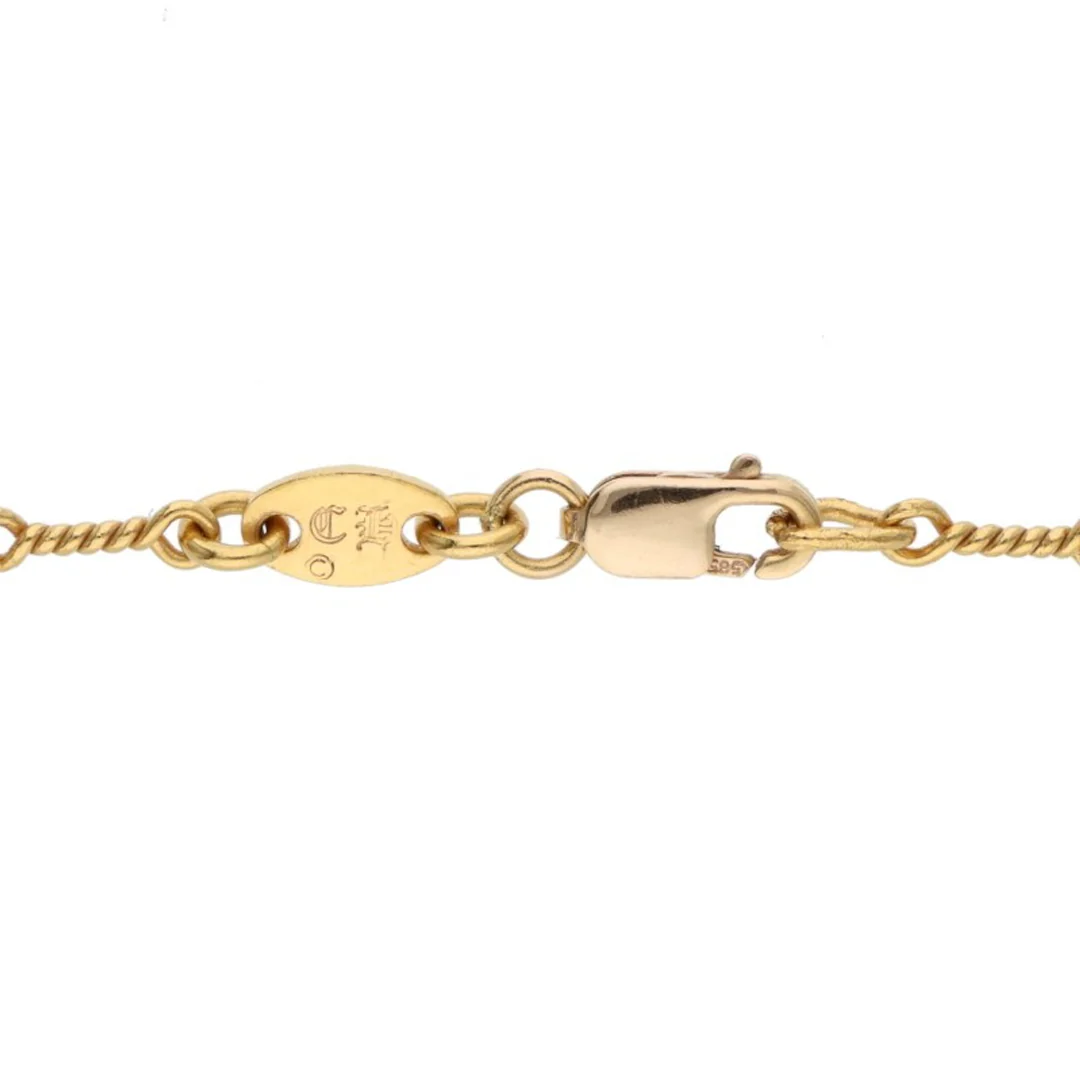 Chrome Hearts 22k Gold Twist Chain Necklace (18 Inch) - Image 3