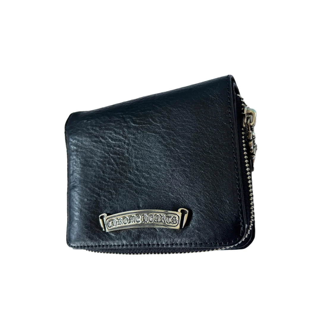 Chrome Hearts Heavy Scroll Leather Zip Wallet - Image 2