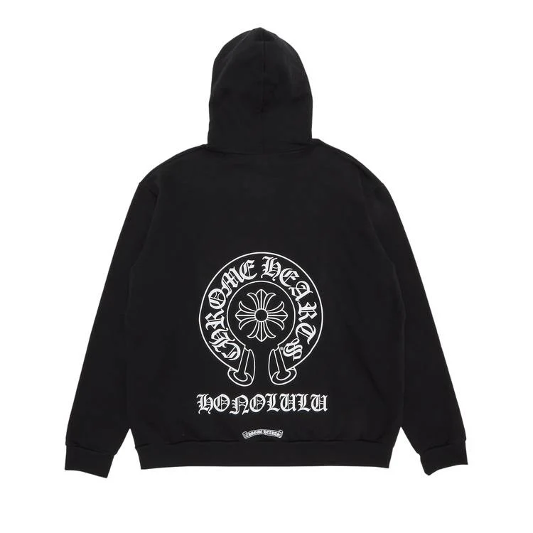 Chrome Hearts Honolulu Exclusive Zip Up Hoodie Black - Image 2