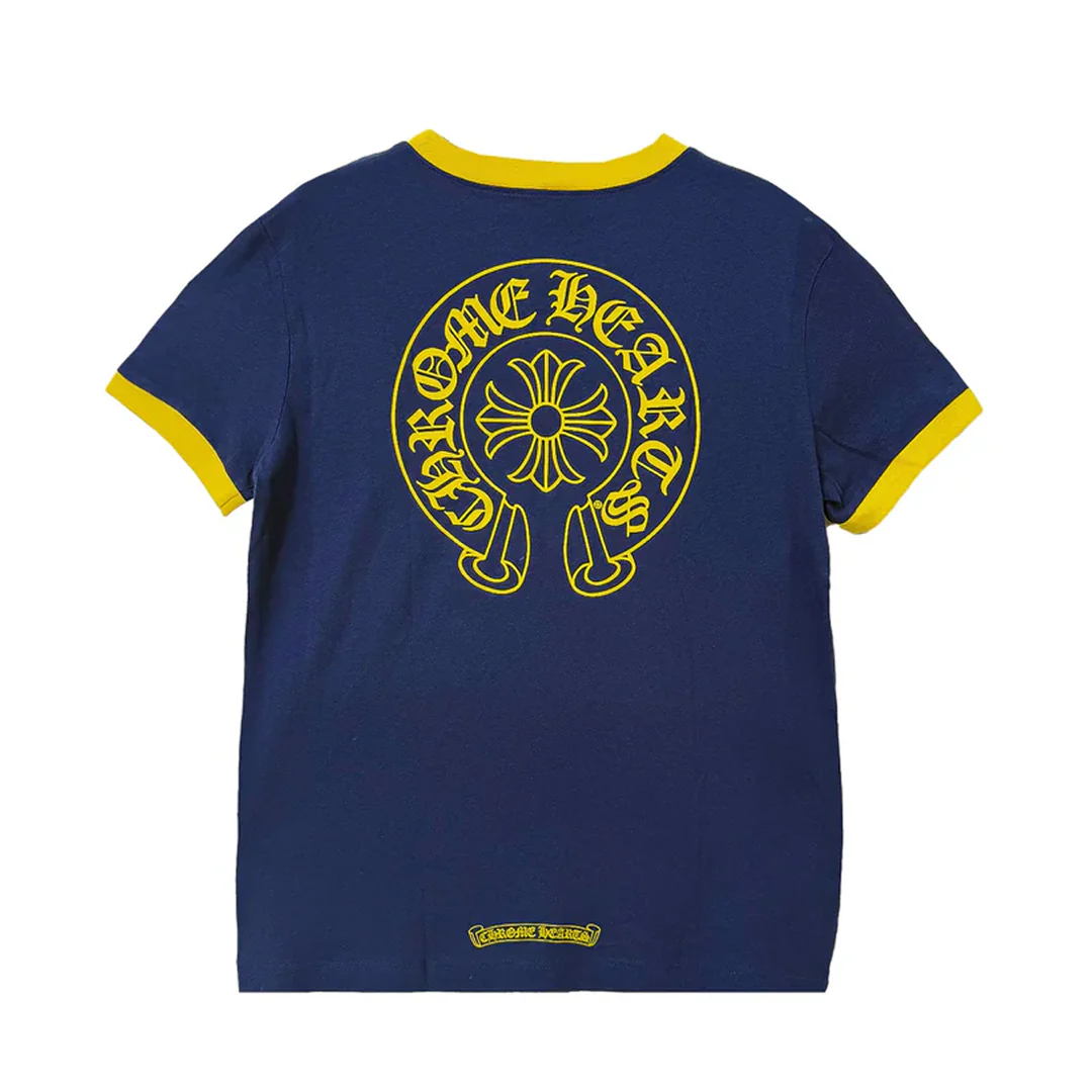 Chrome Hearts Horseshoe Logo T-Shirt Navy (Womens) - Image 2