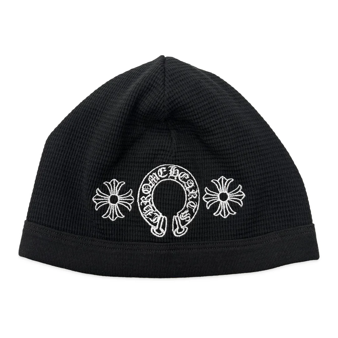 Chrome Hearts Horseshoe Skull Cap Black/White