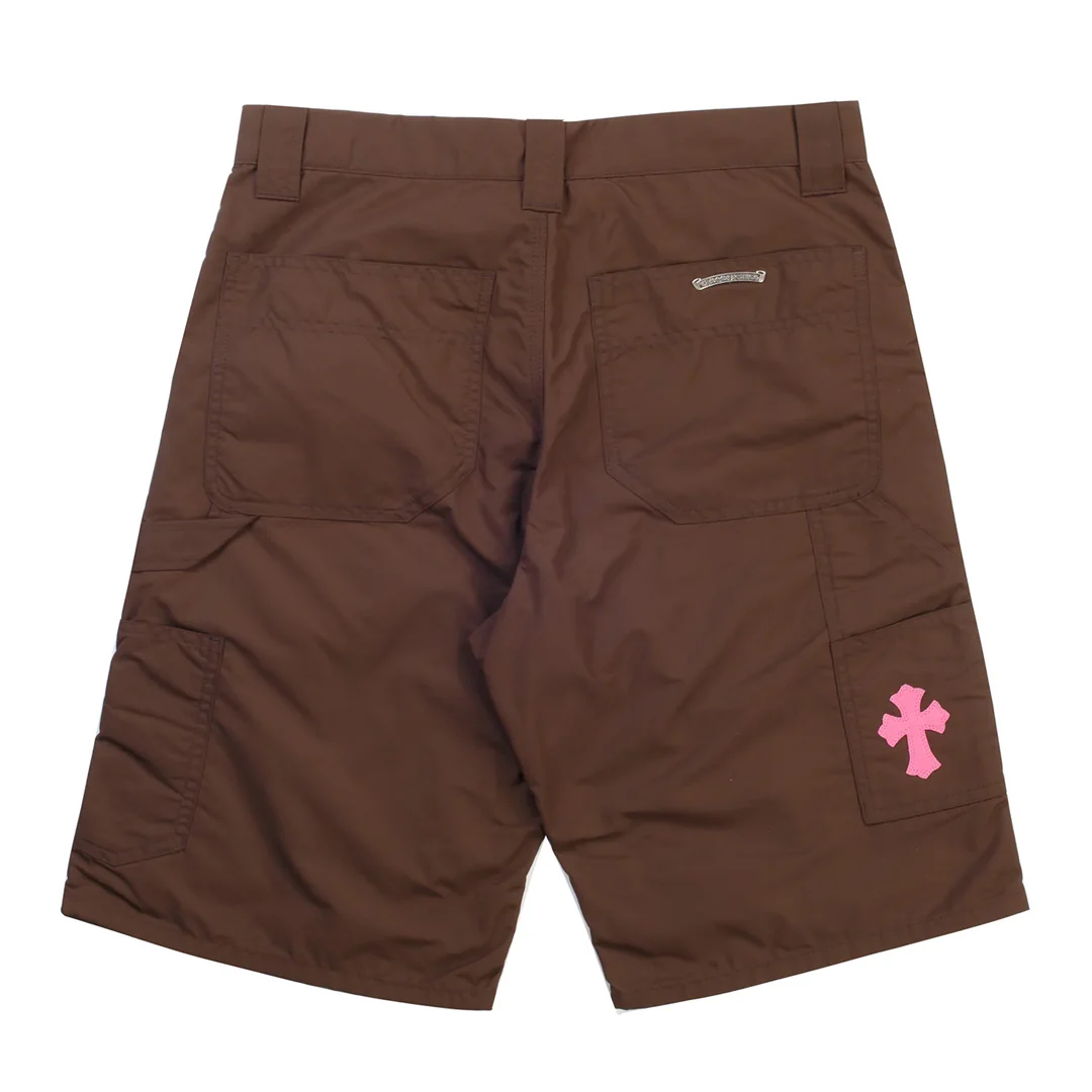 Chrome Hearts Leather Double Knee Carpenter Shorts Brown - Image 2