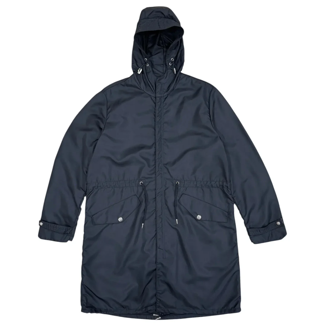 Chrome Hearts Leather Plus Patch Nylon Rain Jacket Black