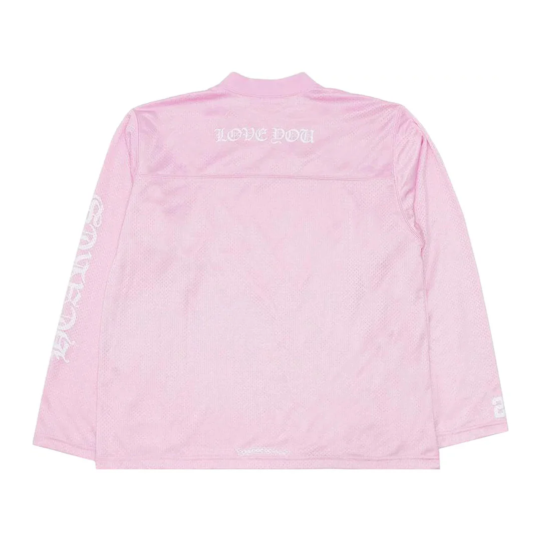 Chrome Hearts Love You Mesh Jersey Long Sleeve Pink - Image 2