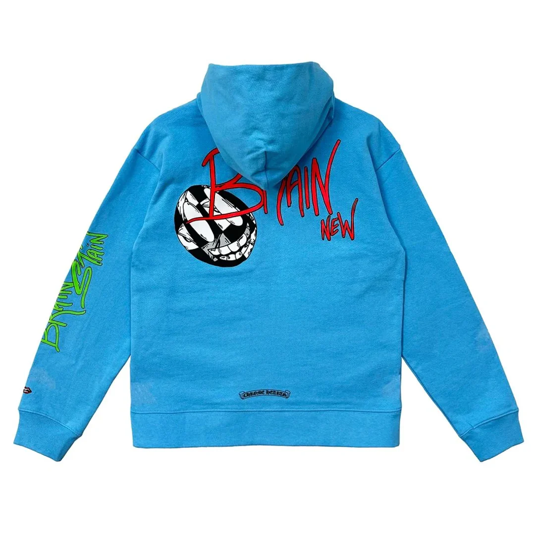 Chrome Hearts Matty Boy Brain New Hoodie Blue - Image 2