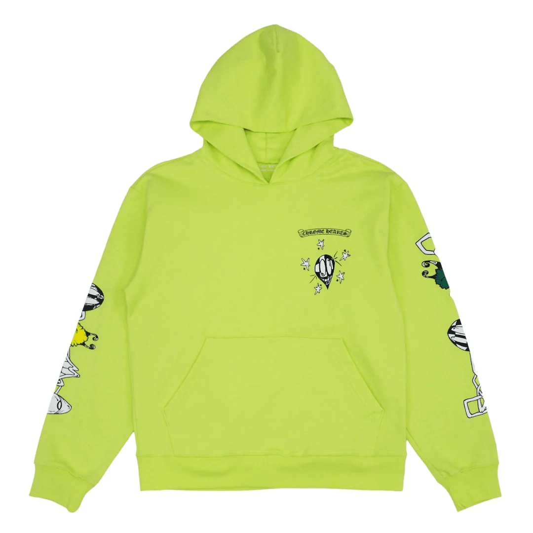 Chrome Hearts Matty Boy Link Hoodie Lime Green