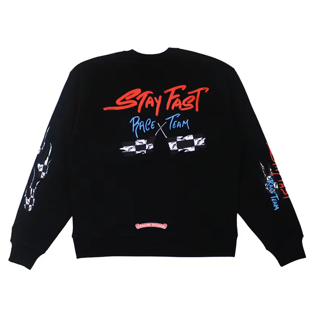 Chrome Hearts Matty Boy Stay Fast Crewneck Black - Image 2